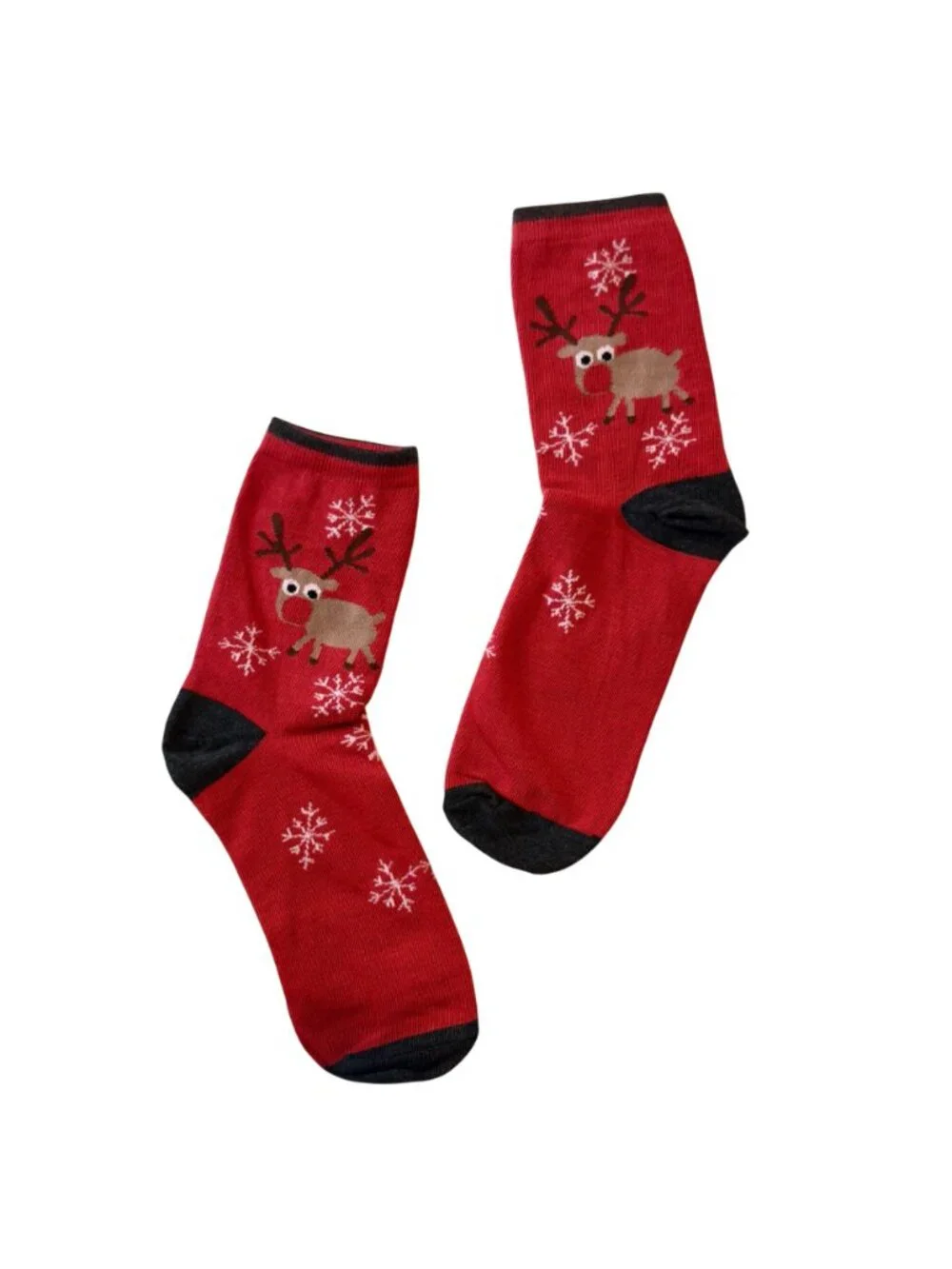 Christmas Socks Womens One Size 5 Pair Festive Holiday Bundle Crew Novelty